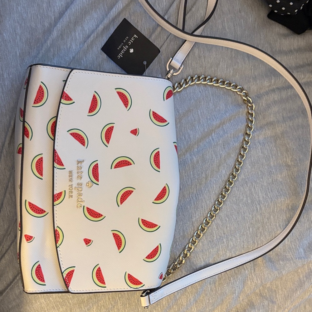 Kate Spade White Crossbody Bag with Watermelon Design